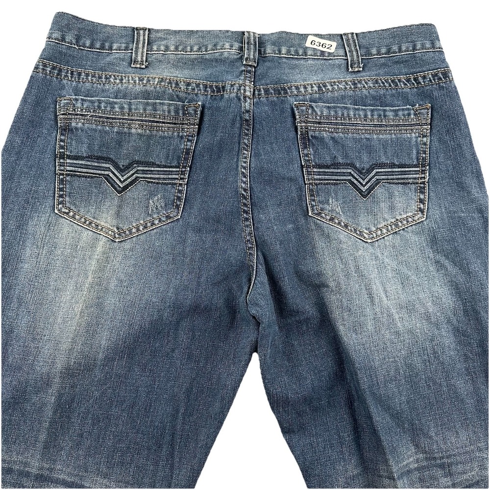 Y2K Urban Pipeline Relaxed Straight Jeans 40x30 Blue Baggy Light Wash Skater